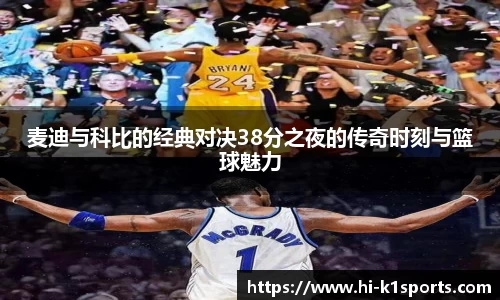 麦迪与科比的经典对决38分之夜的传奇时刻与篮球魅力